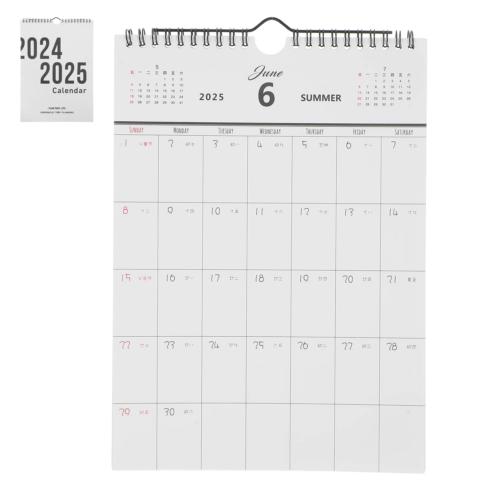 

Hanging 2024-2025 Large Wall Mounted Monthly Planner Paper Calendar For Office Home Family Use Black Design Printed Wall