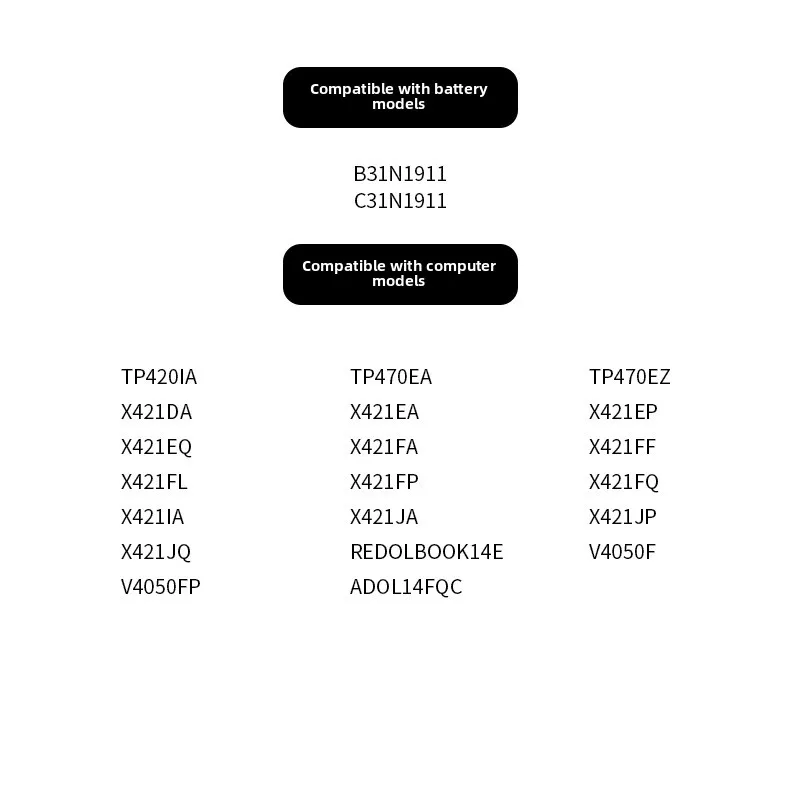 Baterai Laptop B31N1911 C31N1911 untuk ASUS VivoBook Flip 14 TM420IA M413 M413DA TM420IA F413 K413 X413 Notebook X X413FF X421DA