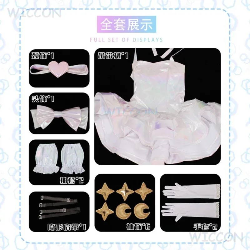 

asdh8@KAngel Cosplay Costume NEEDY GIRL OVERDOSE Streamer Overload Lolita Dress 2nd Anniversary Outfit Women Laser Skirts Ribbon