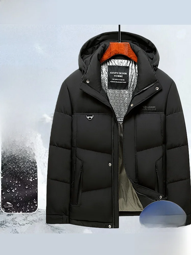 

Мужская хлопковая куртка Paul Detachable Hat Down с отстегивающимся капюшоном, теплая, для отца, для низких температур, официальная хлопковая одежда