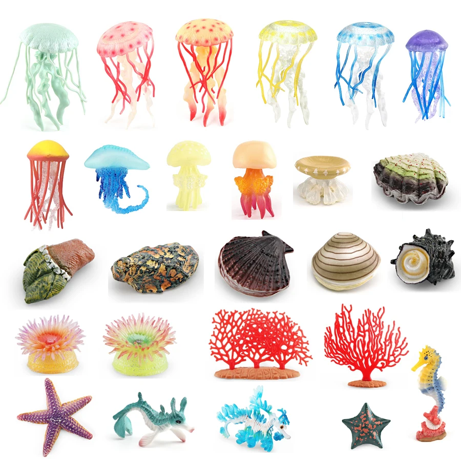 

Моделирование океанских животных, модель раковины, кломы, гребешок, устрица, морские анемоны, коралловые медузы, жизненный цикл роста, образовательная миниатюрная игрушка