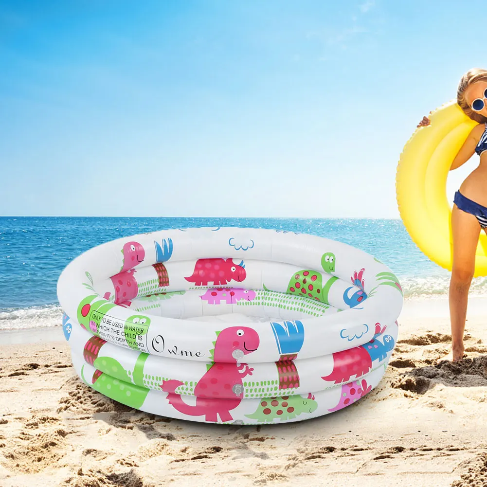 Piscina inflable de PVC para niños, bañera hinchable de dinosaurio de dibujos animados