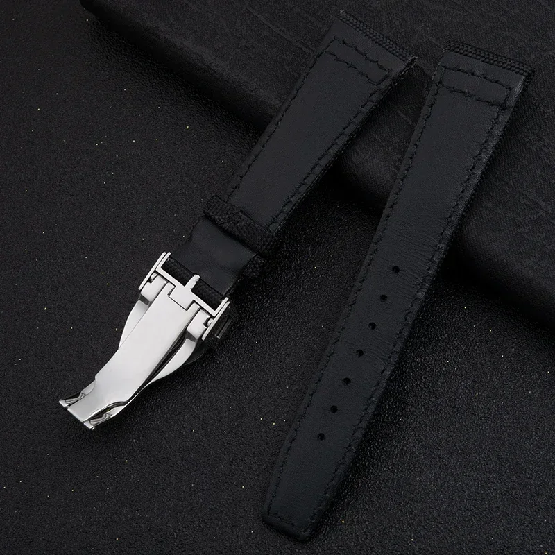 Нейлоновый черный ремешок высокой плотности для часов 20 мм 22 мм, складной ремешок для часов с пряжкой, аксессуары для часов для ремешка TUDOR, аксессуары