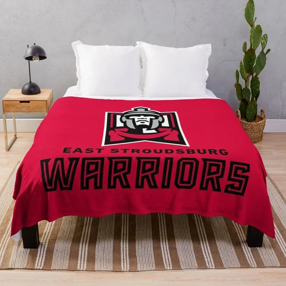 

new East Stroudsburg-Warriors Throw Blanket Summer Hairy Flannel Fabric Thins Blankets