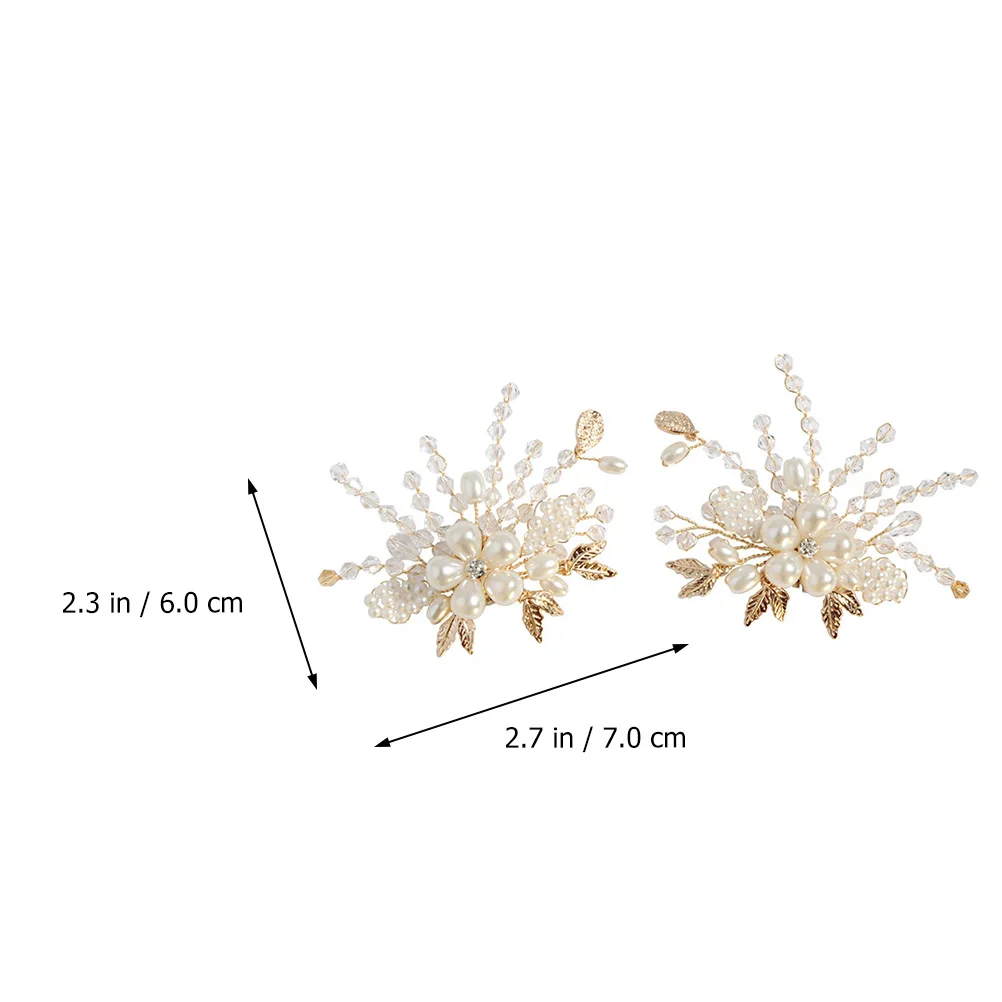

2Pcs Decorative Clips Crystal Pearl Alloy Bridal Wedding Shoes Clip Buckles Accessory Gifts Family Shoe Buckles