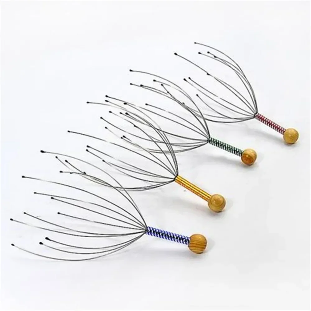 1PC Octopus Head Massager Scalp Relaxation Tool Portable Head Scratcher Stress Relief Hair Massage Claw Random Color