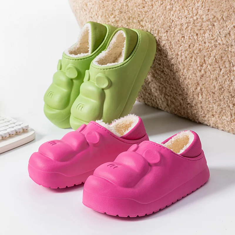 

Waterproof Plush Slippers for Women - Cloud-Like Comfort with Fleece Lining, Non-Slip Sole for Indoor/Outdoor