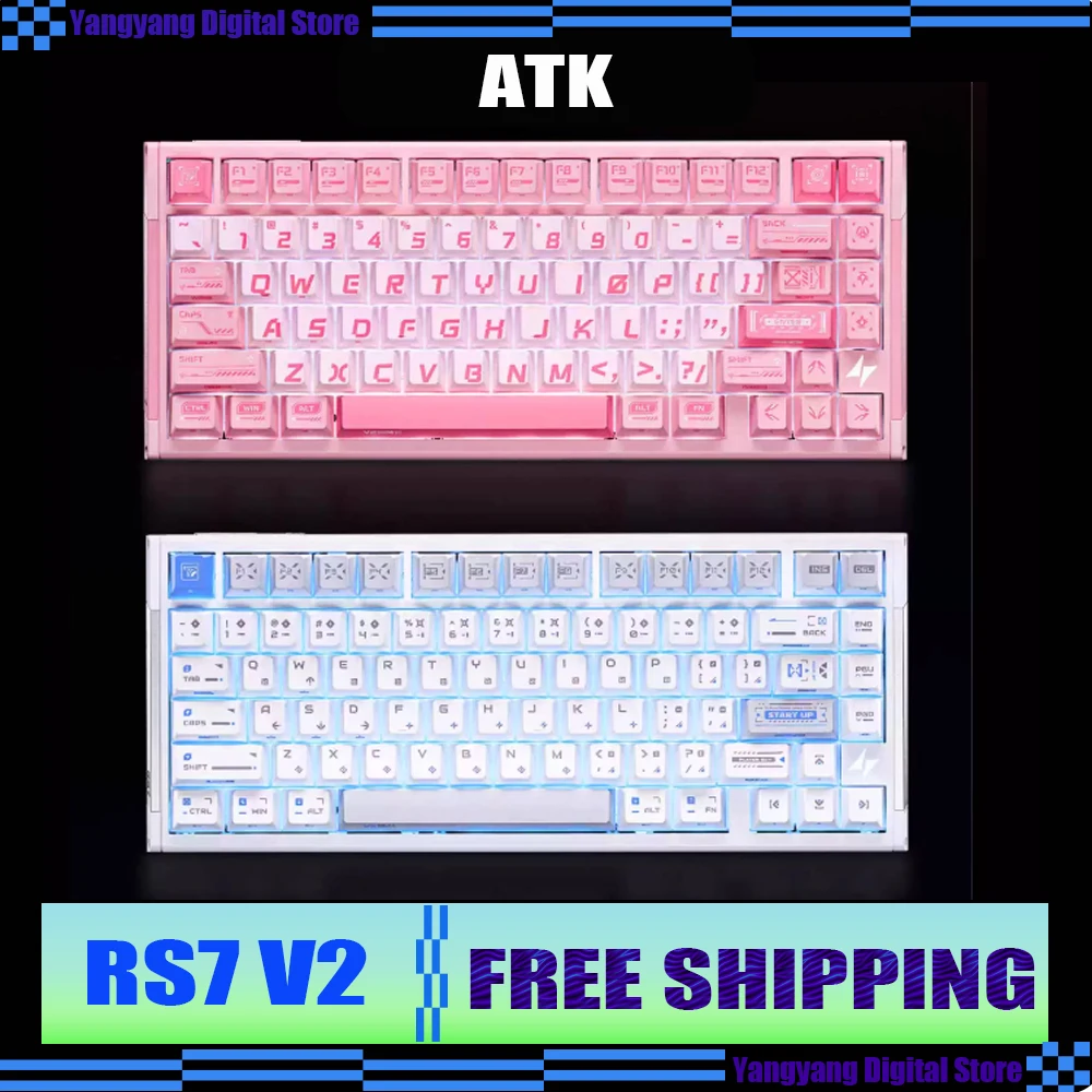 

ATK RS7 V2 Wired Magnetic Switch Keyboard Aluminum Alloy 8K Polling Rate Hot Swap TOP/Core-Flex Structure Custom Gaming Keyboard