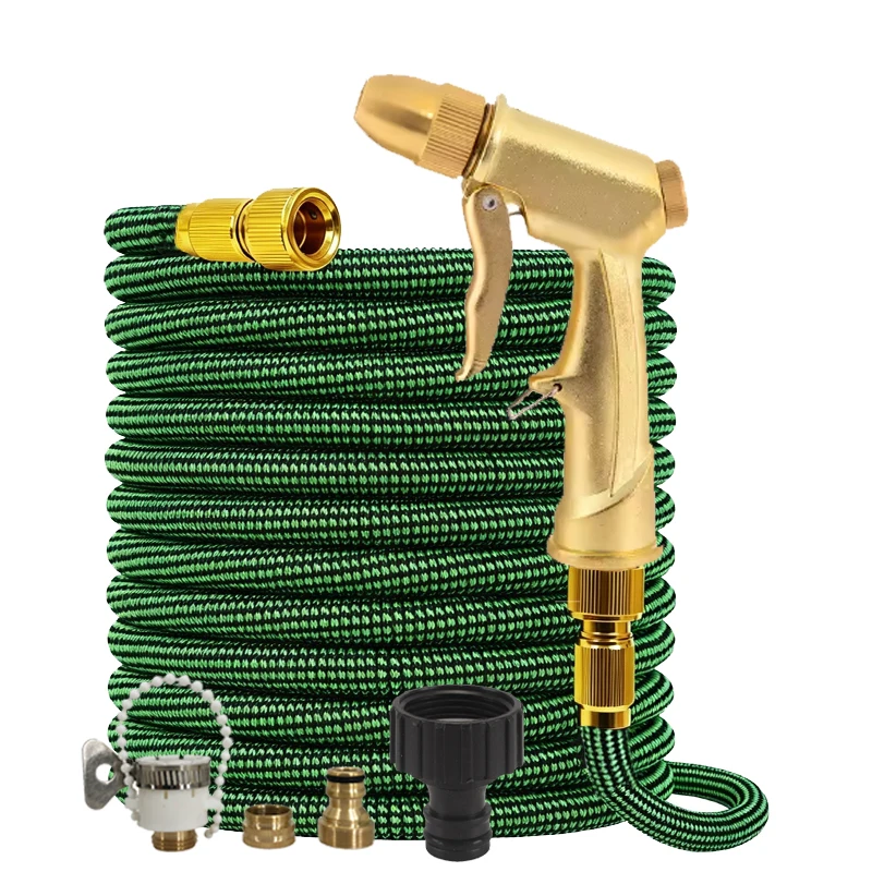 Einziehbarer, verdrehsicherer Gartenschlauch, Hochdruck-Sprühpistole, geeignet für Autowäsche, Rasenbewässerung und Gartenreinigung.