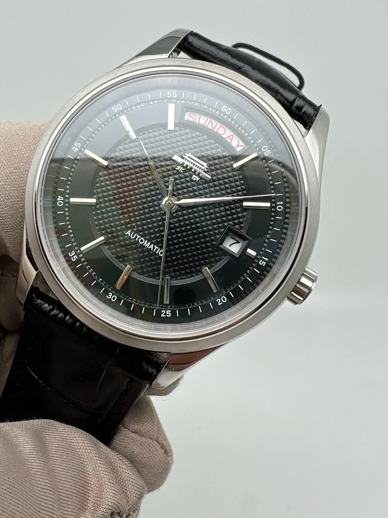 

Часы Beijing Watch Paris с двойным календарем, полностью автоматические механические часы с черным циферблатом