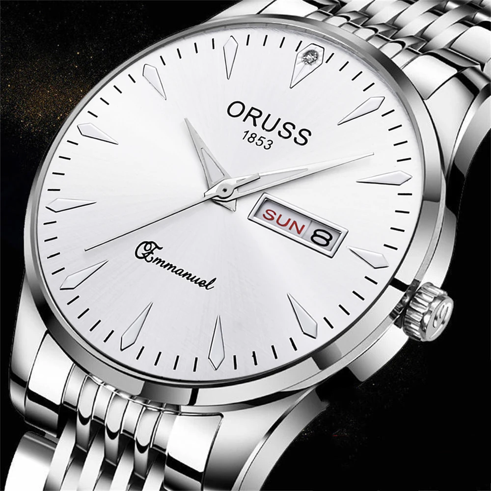 Herren uhr Klassiker alles Mode High-End-Atmosphäre edler Gentleman Trend langlebiger Stahl gürtel Freizeit Business Sport Sie