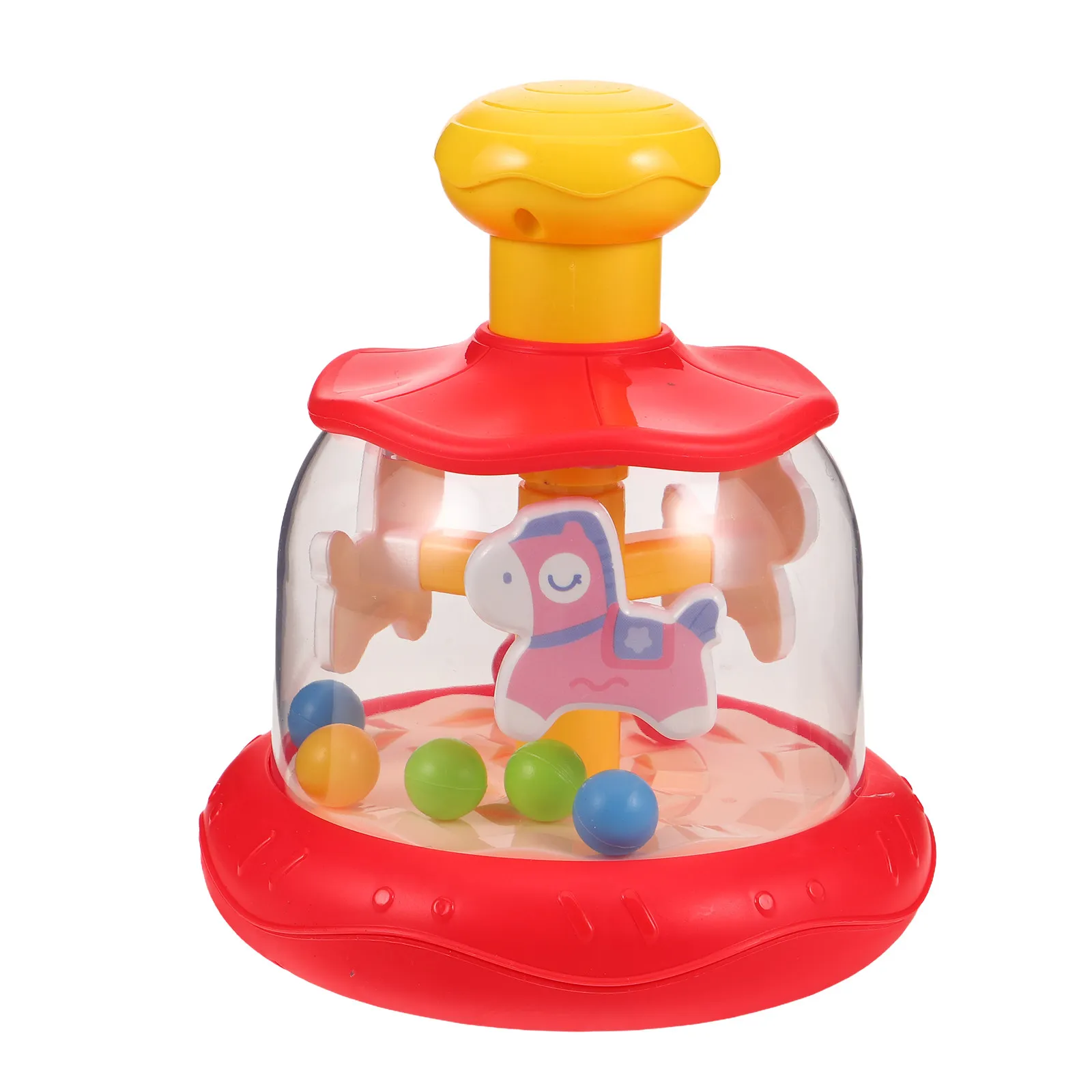 brinquedo-sensorial-montessori-cavalo-com-bola-giratoria-e-carrossel-de-aprendizagem-precoce-para-criancas-com-plataforma-giratoria