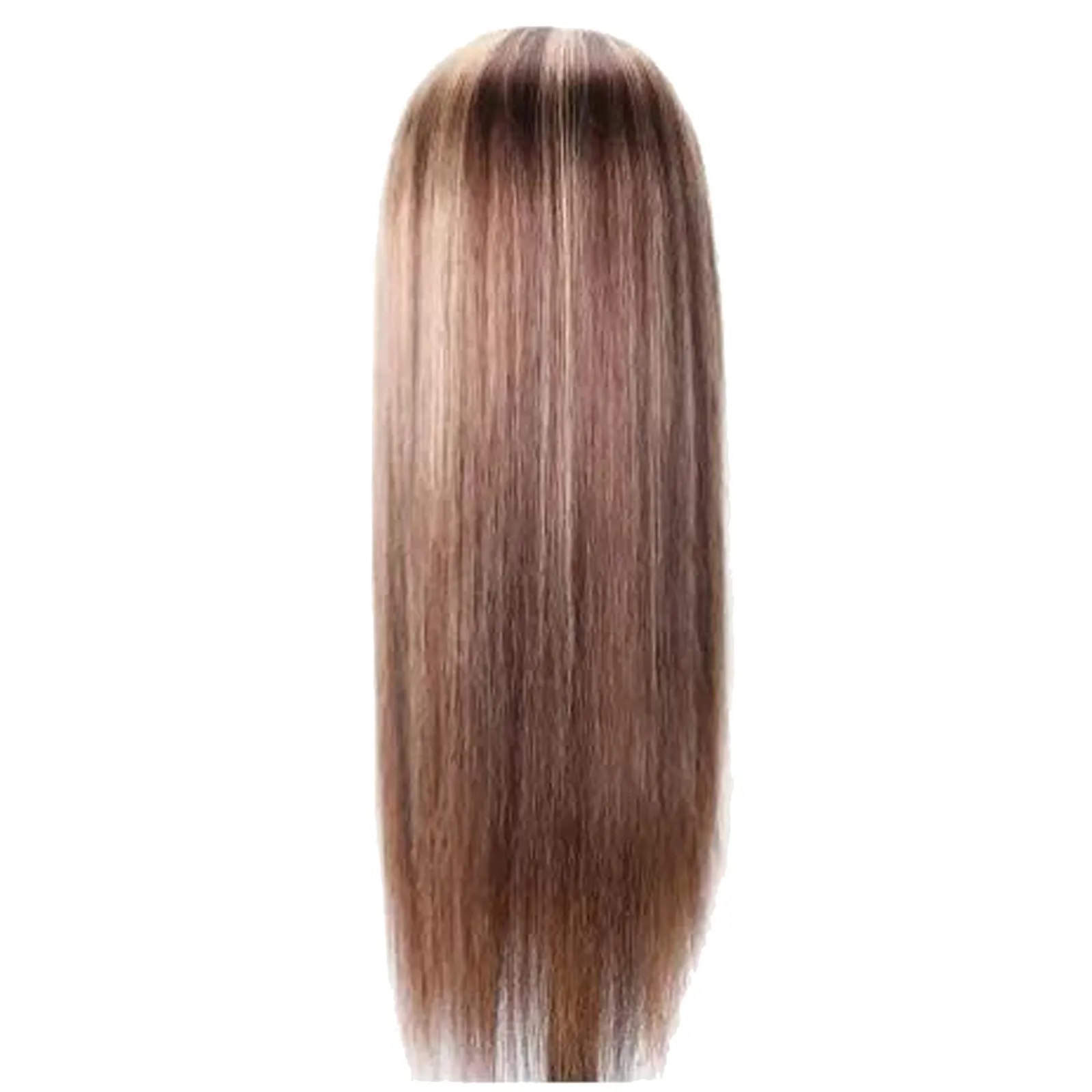 Highlight Brown Straight Transparent Front Wig Synthetic Wig For Women Pre Plucked Honey Blonde Colored Body Wave Good Wigs