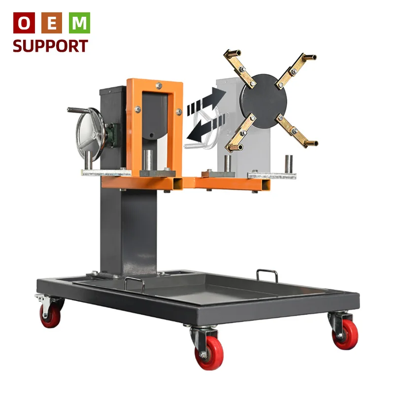 500KG Steel Rotating Engine Stand for Automotive Repair and Workshop Oil Tray Mobile Vehicle Tools