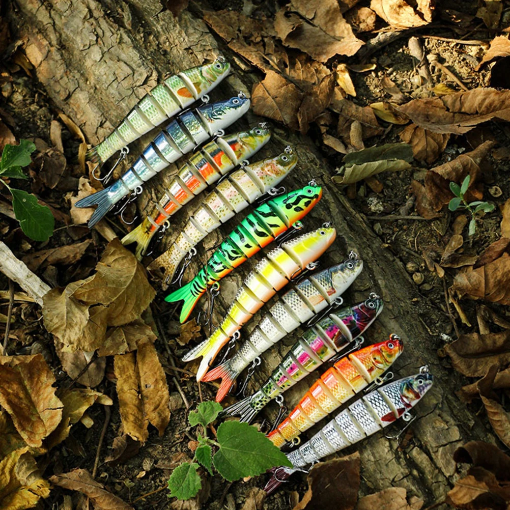 

5pcs Life-Like Fishing Lure Fake Bait Bionic Baits Striped Bass Simulation Lures Creative Tackle for Fishermen