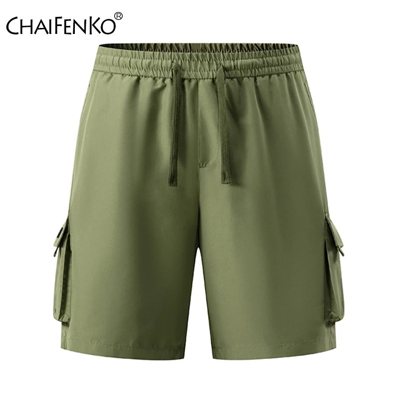 

Men Cargo Shorts New Solid Outdoor Loose Versatile Casual Shorts Summer Fashion Multiple Pockets Breathable Sports Shorts Men