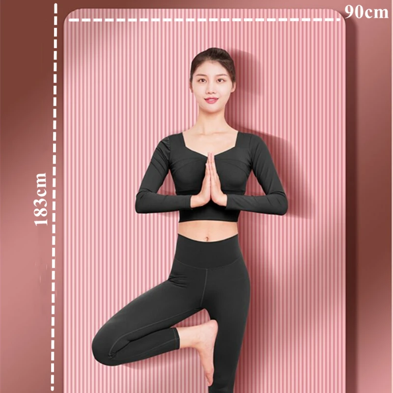 

183cmX60cm Yoga Mats NBR Non-slip Exercise 20MM Extra Thick Mat Fitness Pilates Workout Gym Mats with Bandage Training Gym