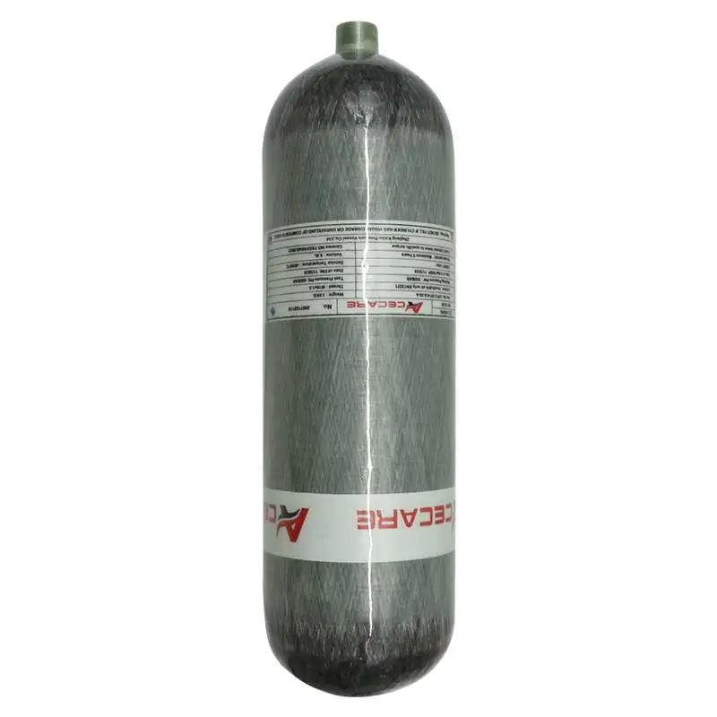 ACECARE 4500Psi 300Bar 30Mpa 6.8L Carbon Fiber Cylinder High Pressure Air Tank Scuba Diving Tank Gas Bottle Thread M18*1.5