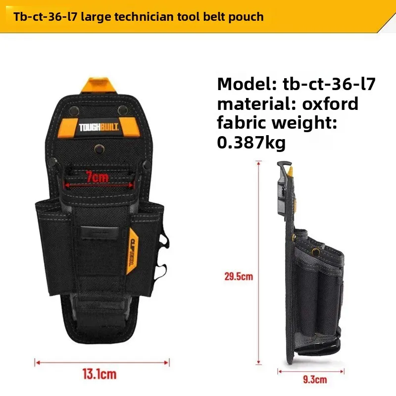 TOUGHBUILT Professionele gereedschapsriem voor elektricien en technicus, volledige serie duurzame zakjes, werkriem met zakken