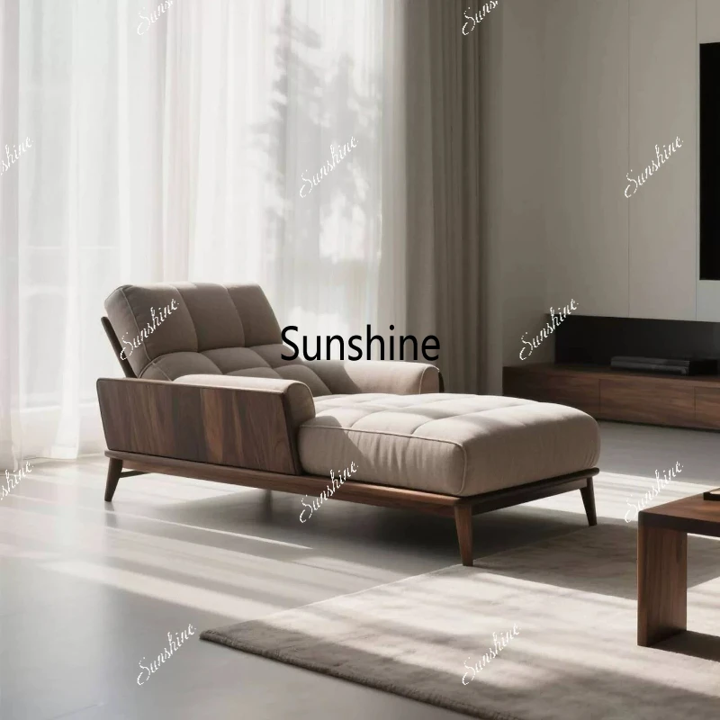 

New Chinese-style concubine minimalist style beauty couch living room solid wood leisure lounge chair