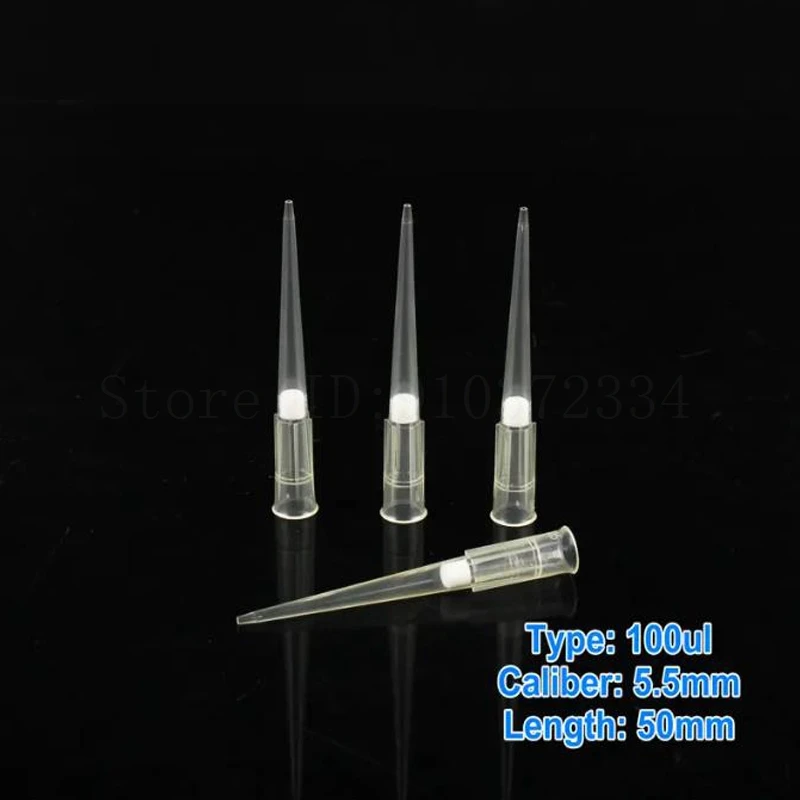 실험실 PP 플라스틱 피펫 필터 팁 (샌드 코어 필터 포함) 디스펜서 마이크로피펫 샌드 코어 피펫 팁용