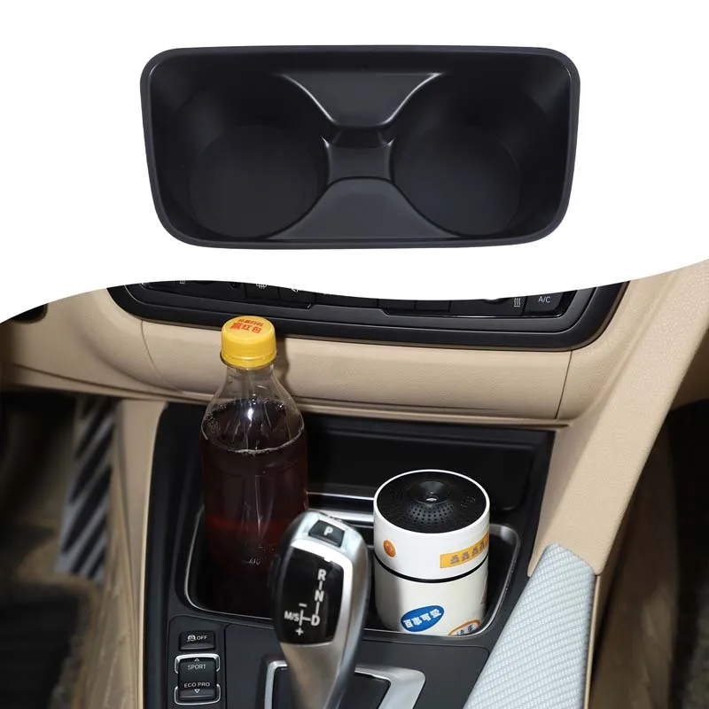 

1Pcs ABS Black For BMW 3 Series 4 Series F30 F31 2013-2015 central control water cup holder protective cover car accessories