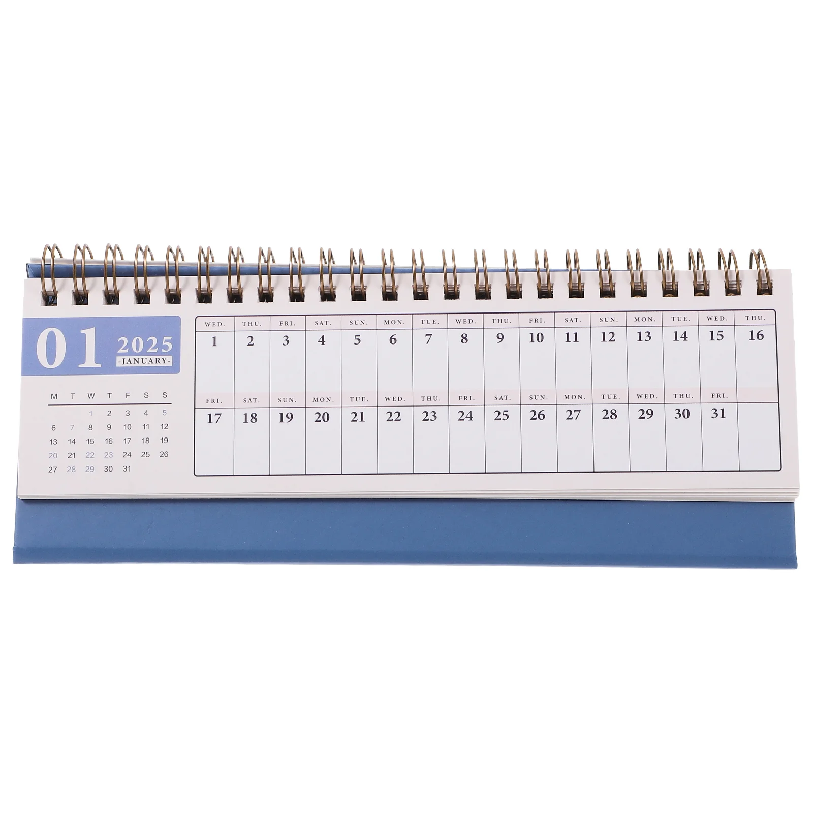 Office Desk Calendar 2025 Desktop Small Turn The Page 2024-2025 Blue Paper Student Advent