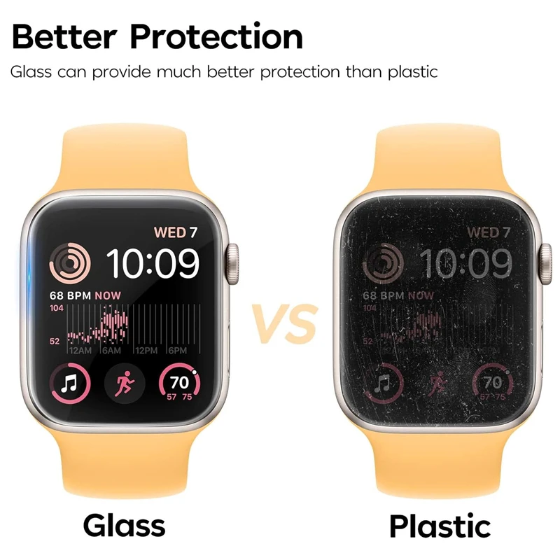 Protector de pantalla UV para Apple Watch, cristal templado para IWatch 3, 2, 1, 3 piezas, 9, 8, 7, 45MM, 41MM, 6, 5, 4, SE, 40MM, 44MM, 38MM, 42MM