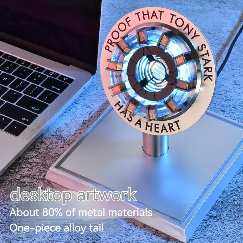 

Genuine Iron Man Mark1 Alloy Reactor Heart Reactor Marvel Figure Model Peripherals Ornaments First Generation Ark Toy Chest Lamp