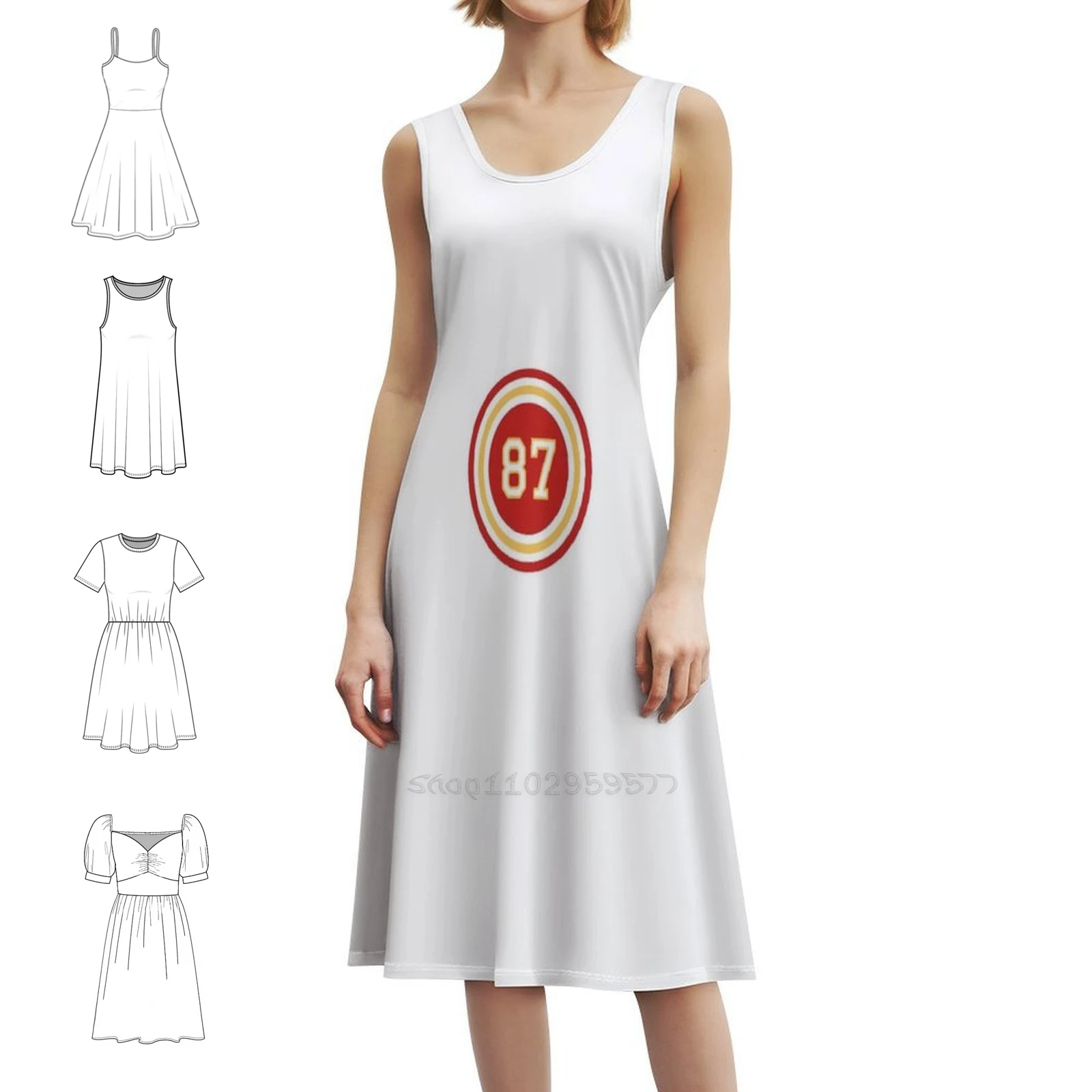 

Travis Kelce 87, женское уличное платье в стиле хип-хоп с графическим принтом, вечерние и клубная одежда Kansas Cheifs Travis Kelce