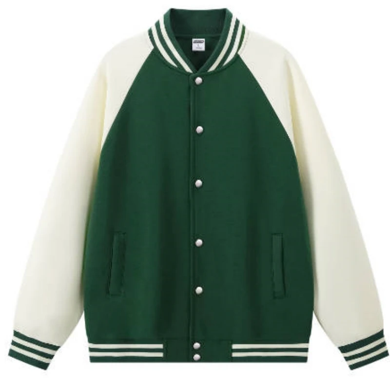 

Высококачественная мужская и женская бейсбольная куртка с цветными блоками, тяжелая, 320 г, американская ретро студенческая форма, куртка, пальто для пар, размер S-5XL