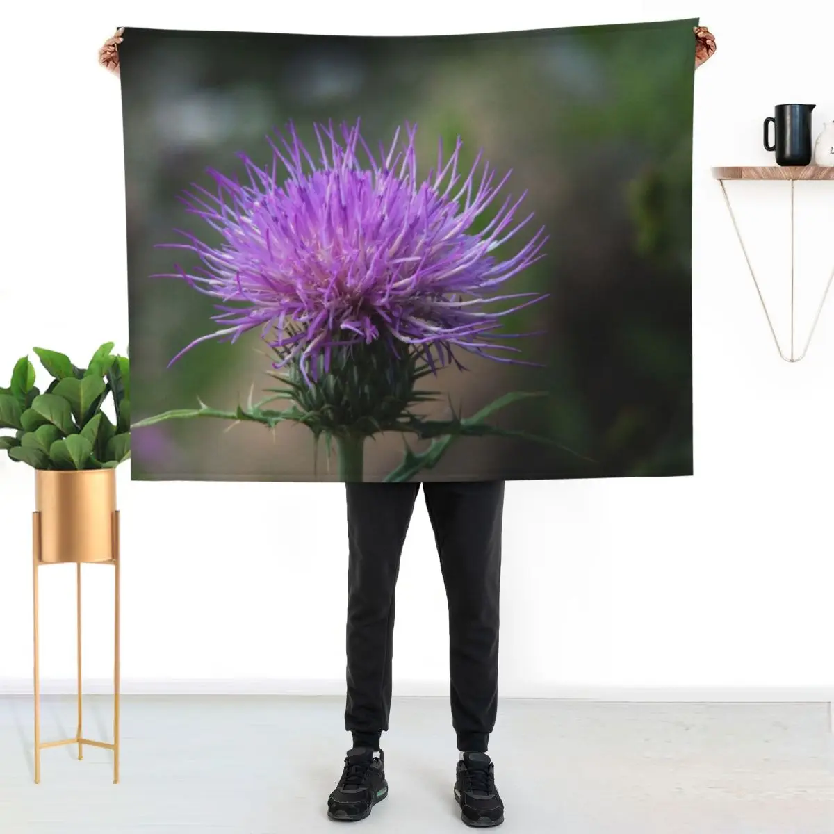 Thistle Throw Blanket halloween Sofas blankets ands Decorative Sofa Luxury Designer Loose Blankets
