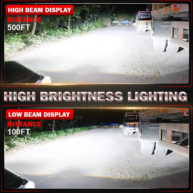 H7 H4 H11 جهاز عرض (بروجكتور) ليد عدسة المصباح H8 9005 9006 HB3 HB4 سيارة لمبة 6000K Canbus توربو عالية الطاقة البسيطة السيارات/موتو مصباح الضباب الخفيف #4