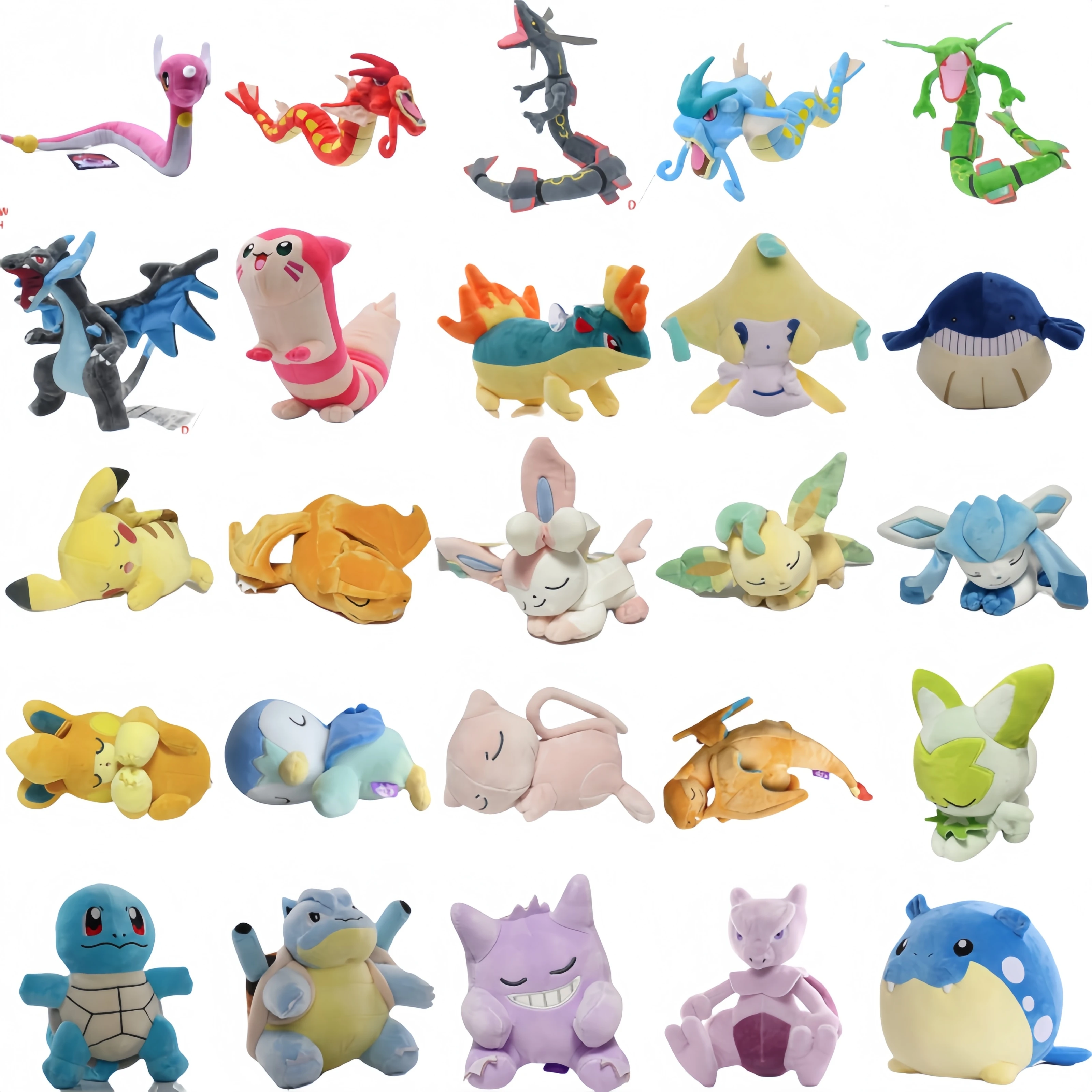 

Новая плюшевая игрушка Pokemon Dragonair Sprigatito Charizard Cubone Rayquaza Gyarados Blastoise Leafeon Sylveon, мягкая кукла Peluche