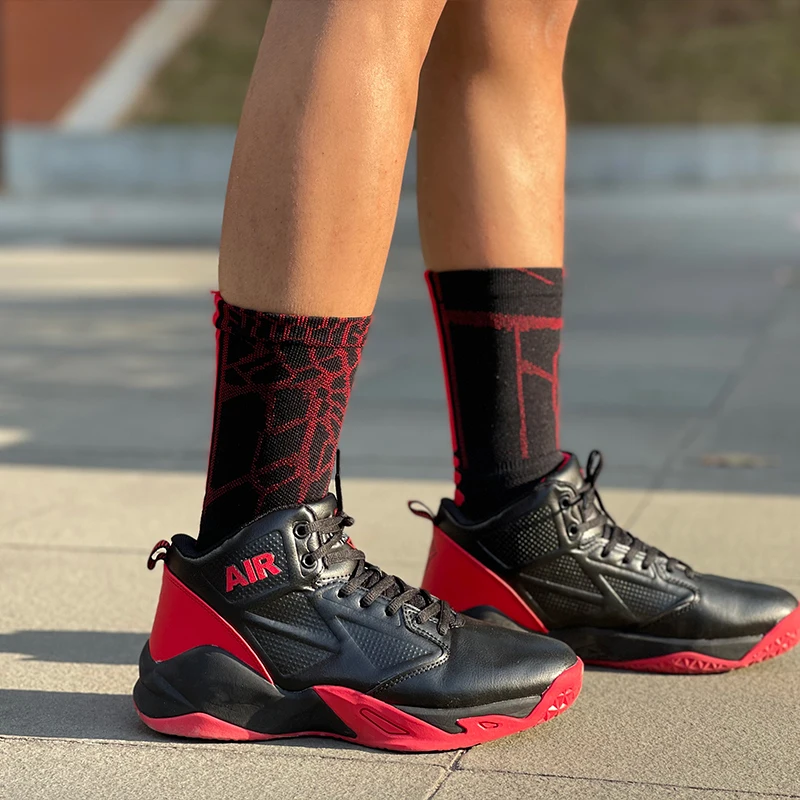 Basketball Socken Professionelle Outdoor Sport Lange Röhre Radfahren Männer Frauen Strümpfe Hohe Handtuch Anti Slip Basketball Socken Pack – Detail 8