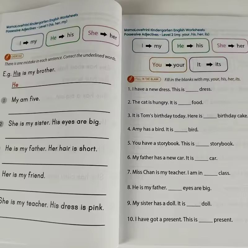 English Grammar Knowledge Exercise Book Children's English Enlightenment Special Training Natural Spelling Books - Image 5