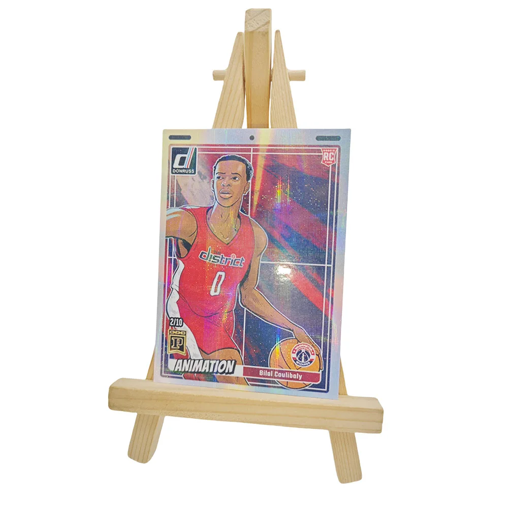 Tarjeta de estrella Panini DIY Wembanyama Thompson Doncic James Cruz refractiva láser Color brillo textura tarjeta de colección regalos de vacaciones