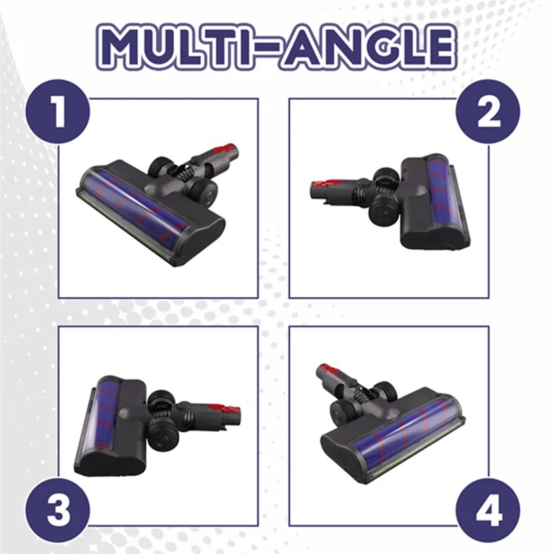 AT28-Electric Floor Brush Head  For Dyson V7 V8 V10 V11 V15 Hardwood Floor Head Attachments  With Green LED Lights