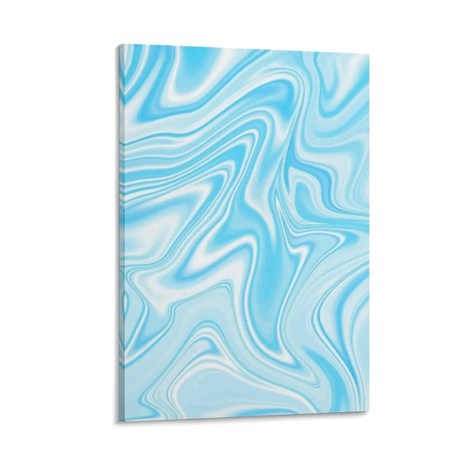 

Light blue baby blue marble swirl Canvas Painting Decoration home home decoration luxury japanese room decor