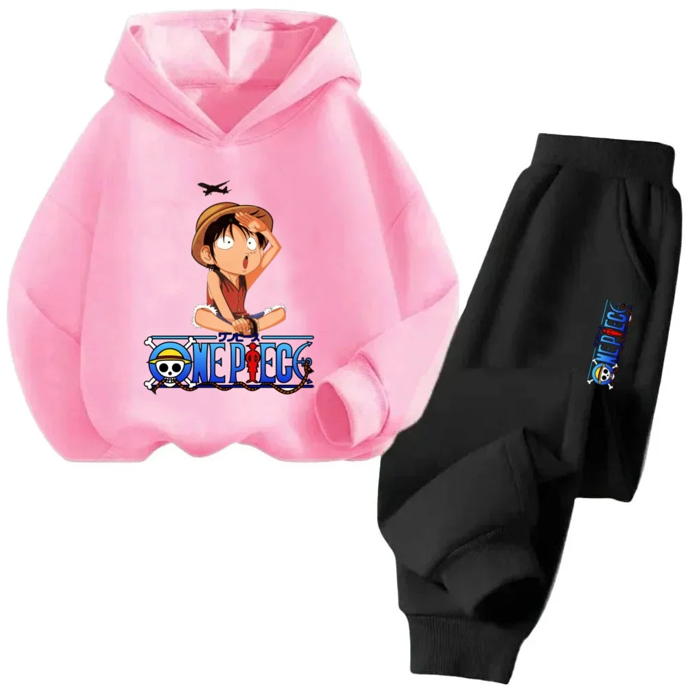 

Casual Cool Luffy Cartoon Sweatshirt Pants Hoodie 3D Print Trendy Fashion Tops 2025 New Pants Suit New Handsome Men Women