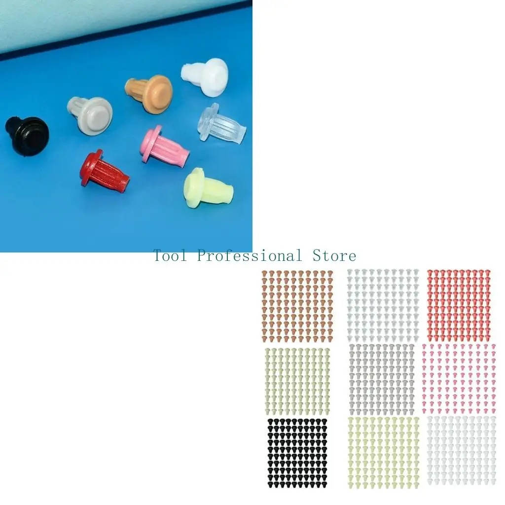 57QF 100Pcs Table Furniture Embedded Bumper Silicone Hole Plugs NonSlip Bumper Feet Pads Cabinet Door Grippers Enduring