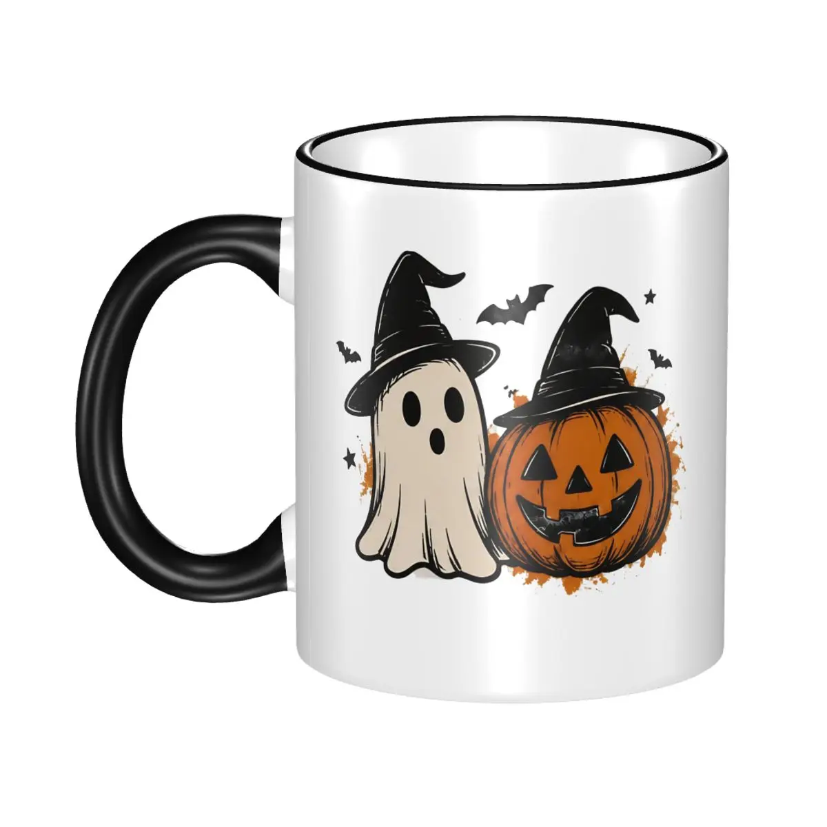 New Spooky Pumpkin Ghost Fall Merch Mug Kawaii Tea Cup