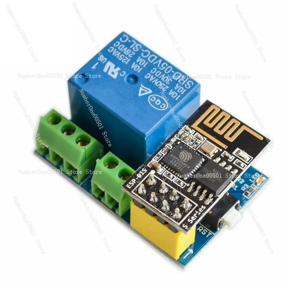 

ESP-01S Модуль реле Wi-Fi Плата разработки интеллектуального переключателя ESP8266 Двухканальное реле дистанционного управления