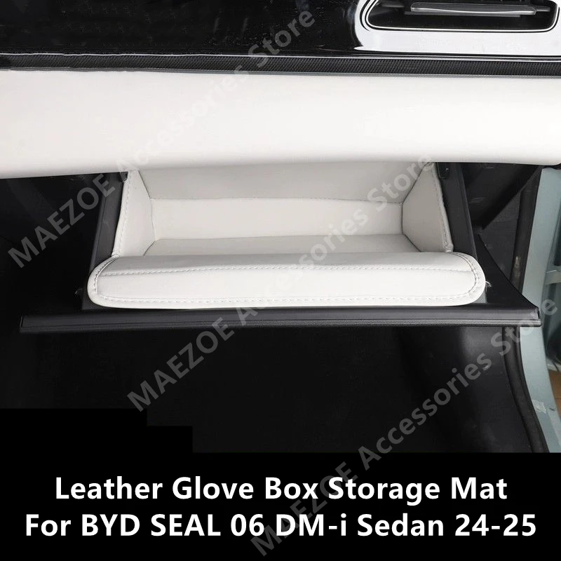 

Для BYD SEAL 06 DM-i Sedan 24-25, кожаный коврик для хранения перчаточного ящика, модификация защиты внутреннего украшения, аксессуары для ремонта
