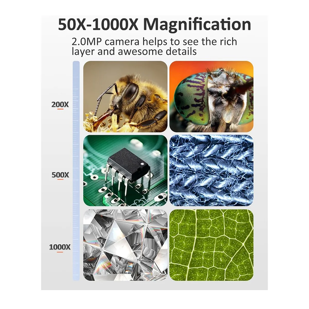 

AD29-4.3 inch LCD Digital Microscope Coin Microscope 1000X, with 8 Adjustable LED Lights, PC View with Adjustable
