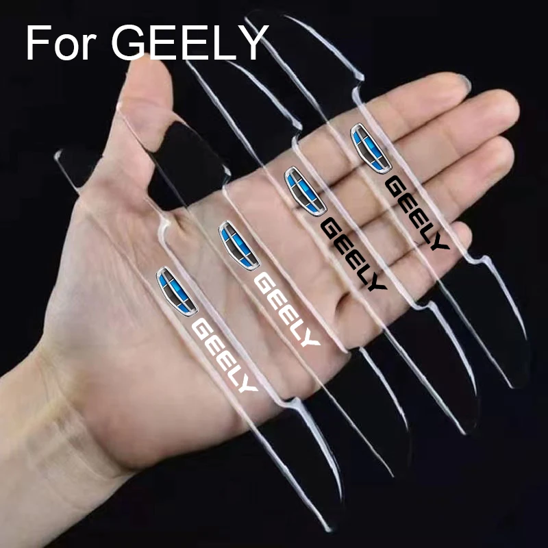 For Geely Coolray Atlas Emgrand X7 EC7 Boyue CK2 GC6 LC 4Pcs Soft Rubber Door Anti-Collision Strip Auto Mod Accessories view 3