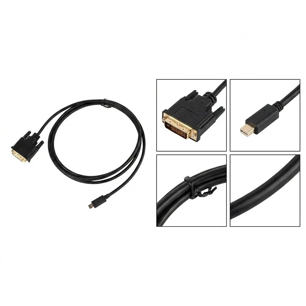 1.8m For USB-C to For DVI Adapter Cable for 1080P For Video Output Supports and Play Functionality Gold Plated Interface