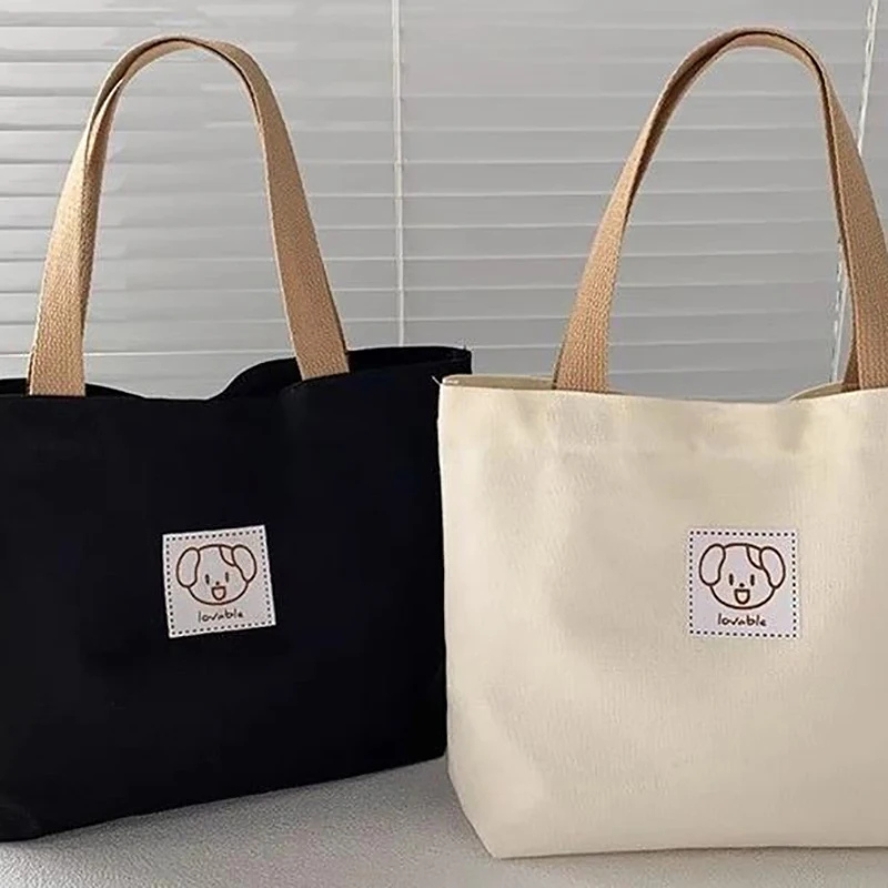 Nieuwe Mode Canvas Dames Handtas Schattige Reizen Picknick Eten Tas Lunch Tas