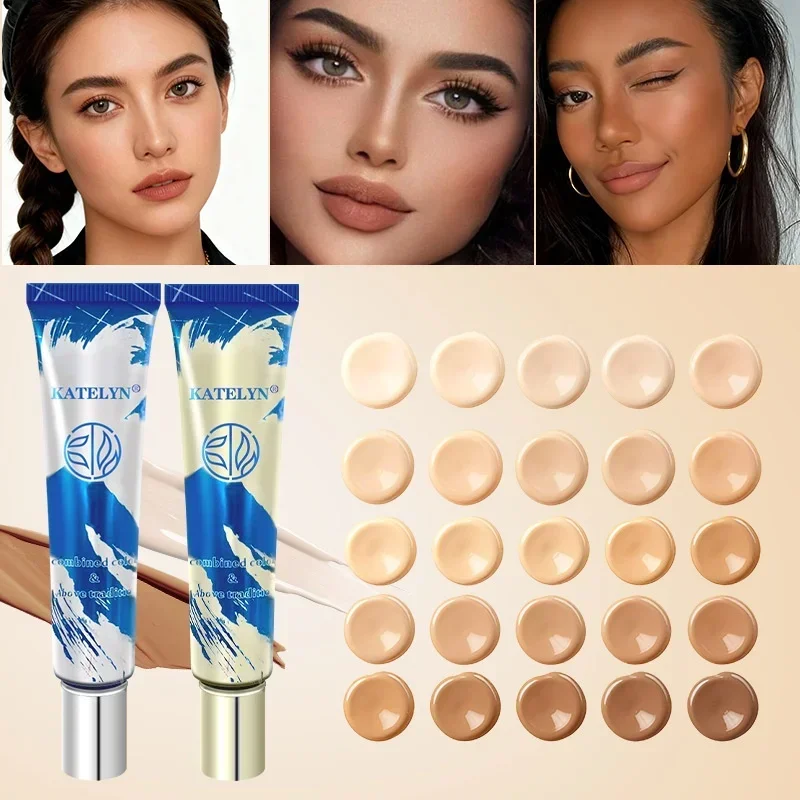 Two Tone Mixable Adjustable Foundation Liquid Face Makeup Base Full Coverage Hide Blemish Oil Control Sweat Cosmetic