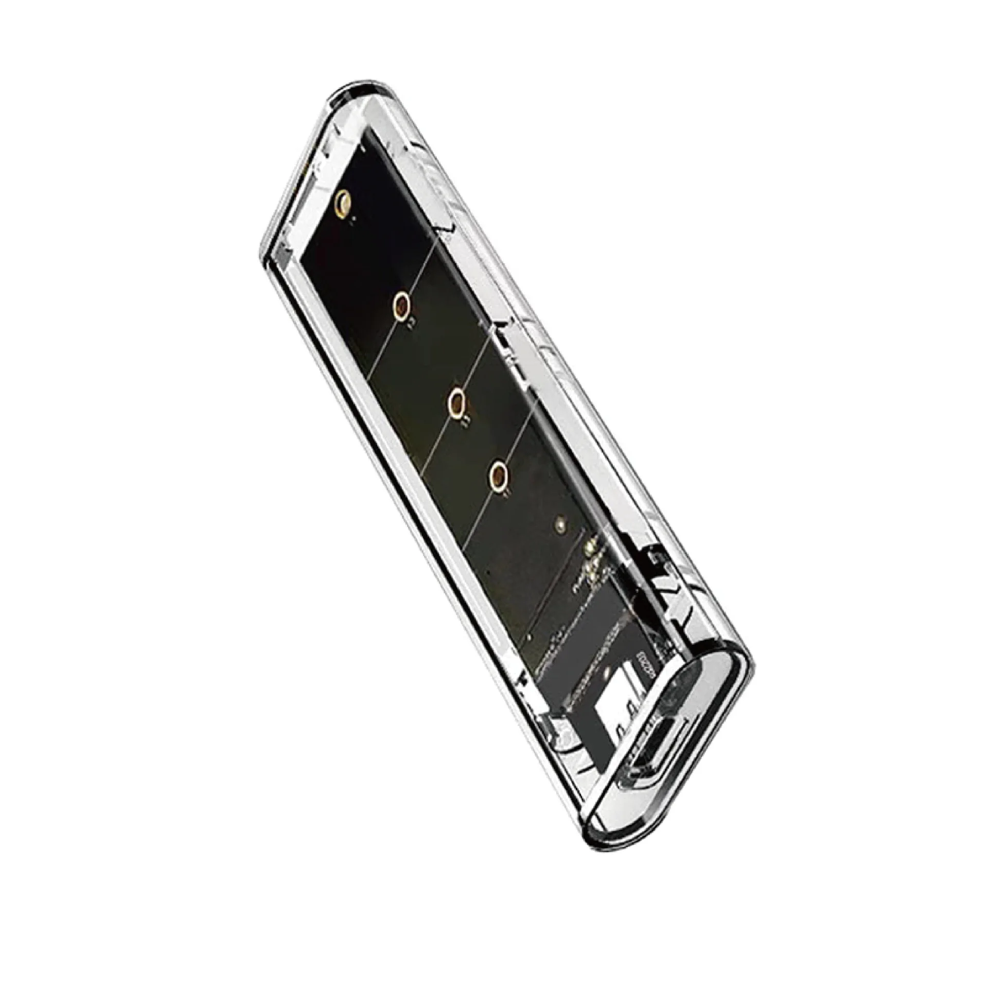 M.2 NVME PCIe NGFF SATA حافظة SSD مزدوجة البروتوكول واضح USB نوع C 10Gbps PCI-E M2 SSD صندوق قرص صلب خارجي شفاف